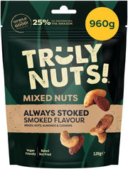 Truly Nuts! Always Stoked Smoked Mixed Nuts 960g | Baked Not Fried