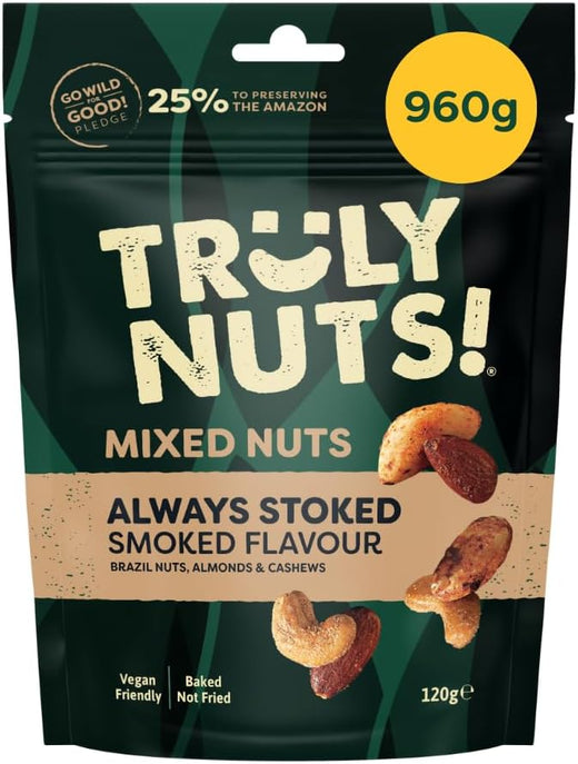 Truly Nuts! Always Stoked Smoked Mixed Nuts 960g | Baked Not Fried